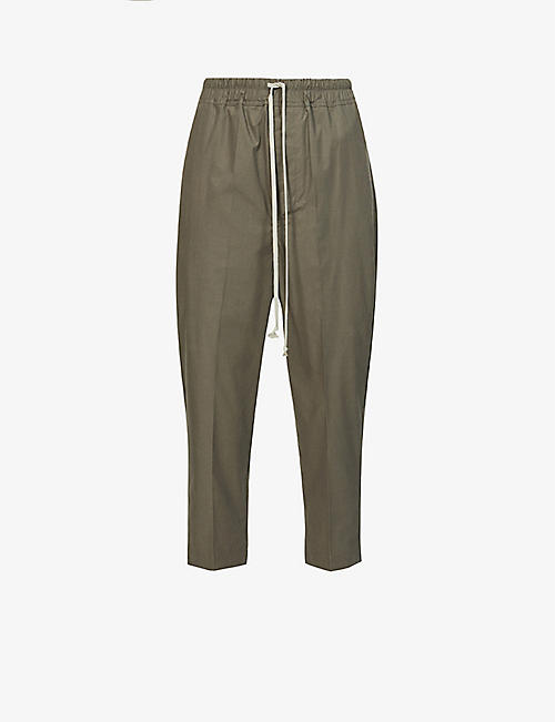 RICK OWENS: Astaire tapered mid-rise cotton trousers