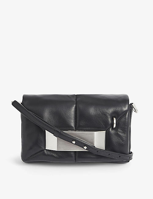 RICK OWENS: Griffin metal-hardware quilted-leather bag