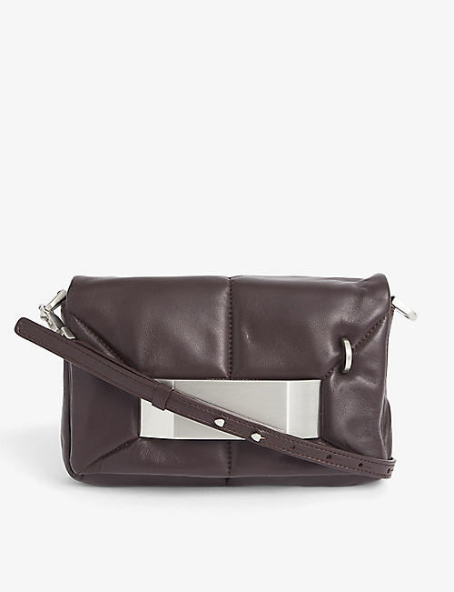 RICK OWENS: Griffin metal-hardware quilted-leather bag