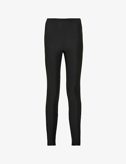 RED VALENTINO: Branded mid-rise stretch-woven leggings