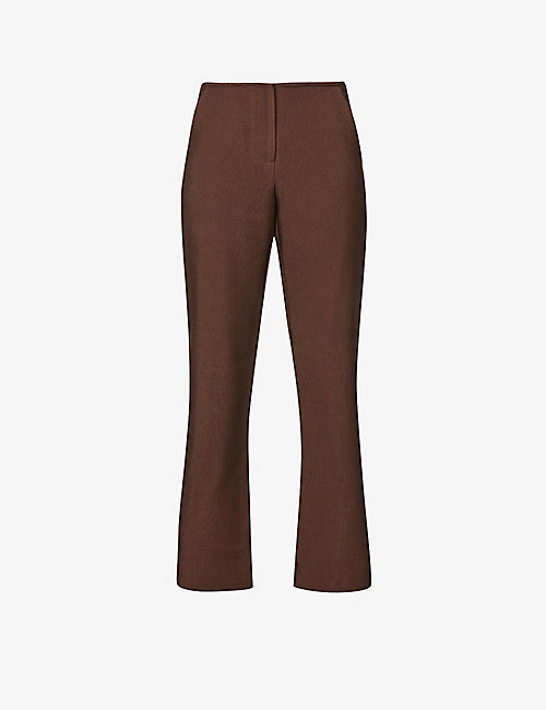 CHRISTOPHER ESBER: Infinity cut-out wide-leg woven trousers