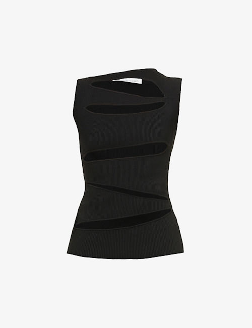 CHRISTOPHER ESBER: Cut-out sleeveless knitted top