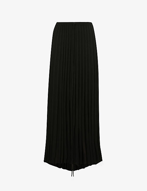 CHRISTOPHER ESBER: Pleated high-waist knitted maxi skirt