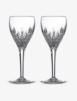 ROYAL DOULTON: Highclere crystal wine glasses set of two