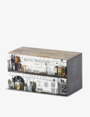 ROYAL DOULTON: Radial crystal tumblers set of two