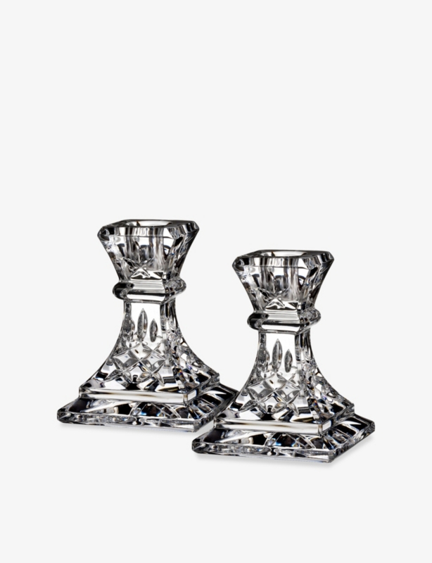 Lismore candlesticks set of two 10cm