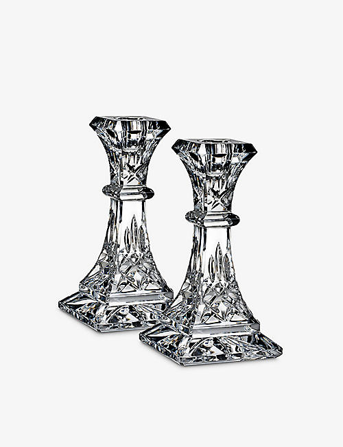 WATERFORD: Lismore crystal candlesticks set of two