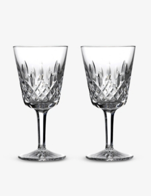 Waterford Lismore Crystal Glasses Set Of Two