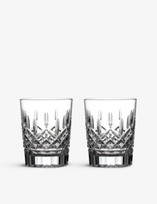 WATERFORD: Lismore crystal whiskey tumblers set of two