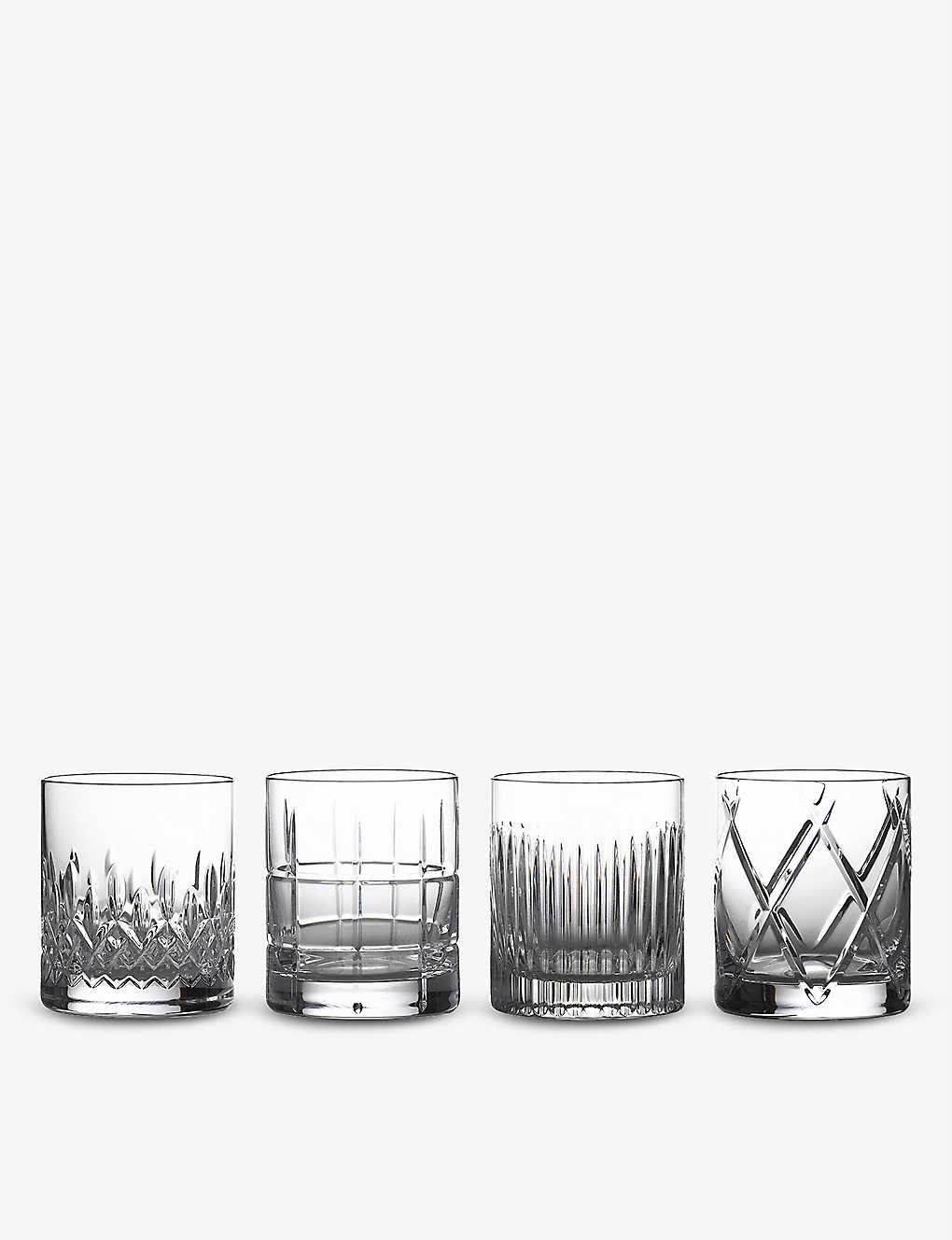 Waterford Short Stories Crystal Whiskey Tumblers Set Of Four