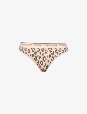 Calvin Klein CK One Micro high waist thong in animal print