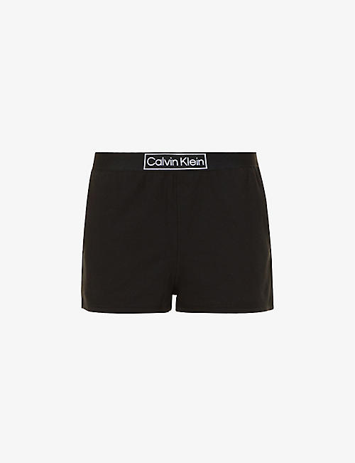 CALVIN KLEIN: Reimagined logo-print cotton-blend sleep shorts