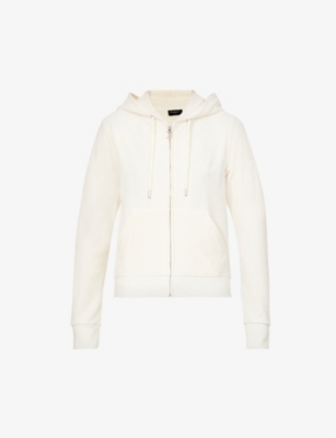 JUICY COUTURE - Regular-fit logo-embroidered velour hoody | Selfridges.com