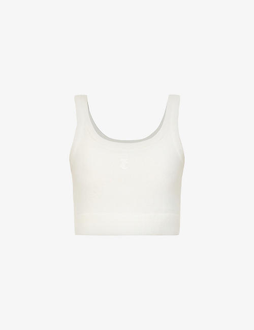 JUICY COUTURE: Cropped sleeveless knitted tank top