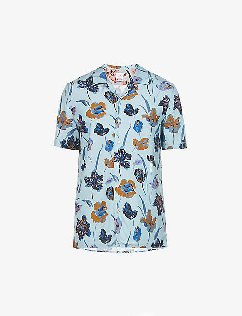 PS BY PAUL SMITH: Vacay floral-print woven shirt