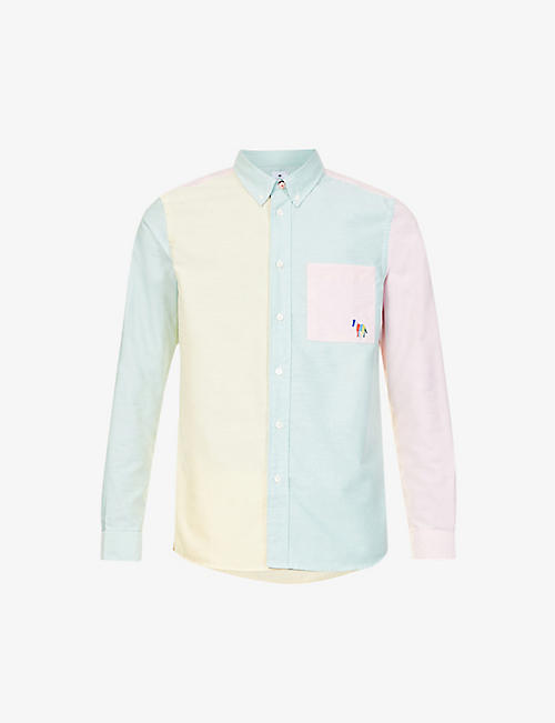 PS BY PAUL SMITH: Zebra-embroidered relaxed-fit cotton shirt