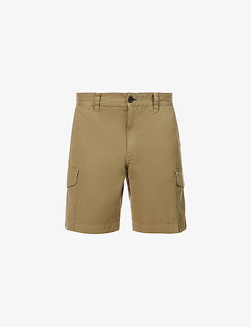 PS BY PAUL SMITH: Cargo stretch-cotton and linen-blend shorts