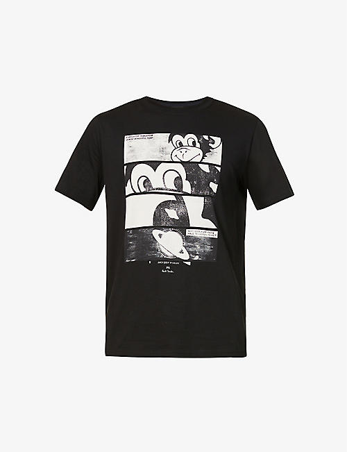 PS BY PAUL SMITH: Four Monkey organic cotton-jersey T-shirt