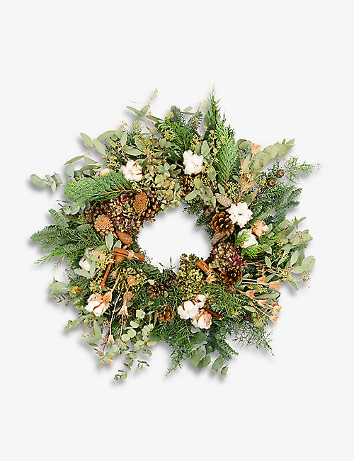 YOUR LONDON FLORIST: In the Woods mixed dried and fresh wreath