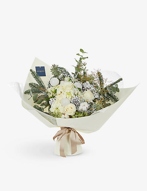 AOYAMA FLOWER MARKET: White Christmas medium bouquet