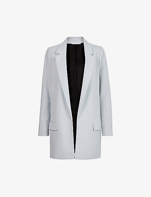 ALLSAINTS: Aleida Tri notch-lapel stretch-recycled polyester blazer