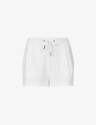 ALLSAINTS ALLSAINTS WOMENS OPTIC WHITE ALEIDA TRI DRAWSTRING-WAISTBAND STRETCH-WOVEN SHORTS,62984721