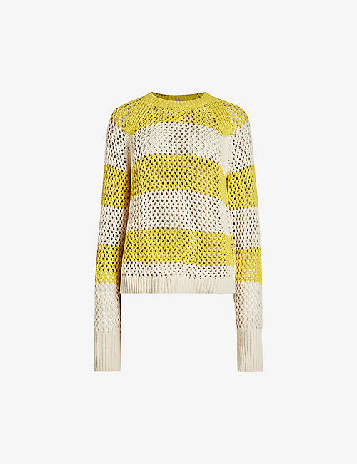 ALLSAINTS: Lou striped cotton-knit jumper