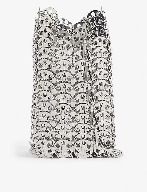 PACO RABANNE: 1969 mini silver-toned brass shoulder bag