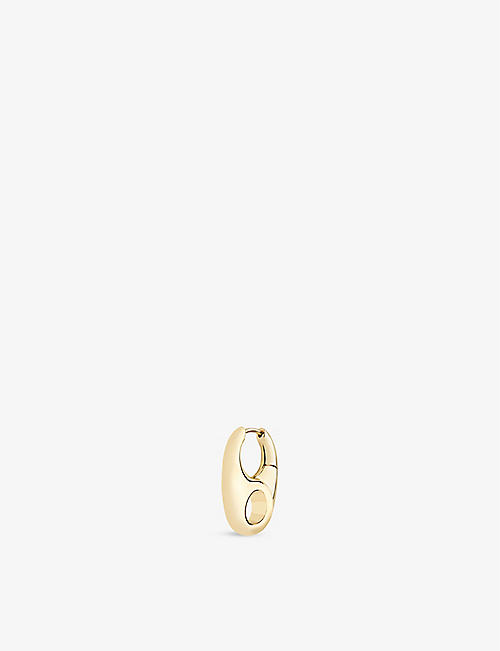 MARIA BLACK: Vogue 22ct yellow gold-plated sterling-silver single huggie hoop earring