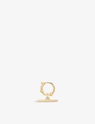 Shop Maria Black Escape 22ct Yellow Gold-plated Sterling Silver Single Huggie Earring In Gold Hp