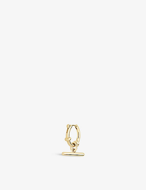 MARIA BLACK: Escape 22ct yellow gold-plated sterling silver single huggie earring