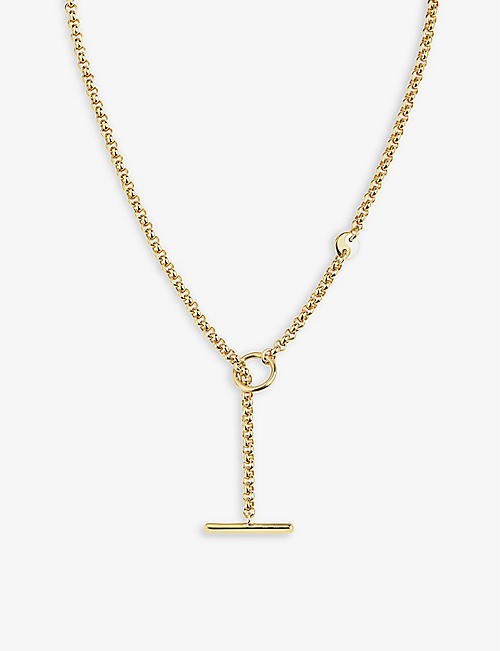 MARIA BLACK: Nostalgia 22ct yellow gold-plated sterling-silver necklace