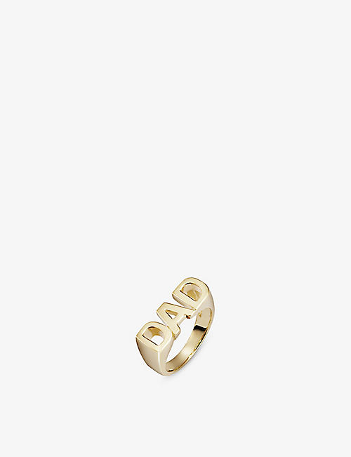 MARIA BLACK: Dad 18ct yellow gold-plated recycled sterling-silver ring