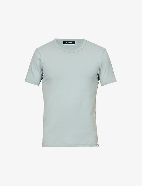TOM FORD: Short-sleeved crewneck stretch-cotton jersey T-shirt
