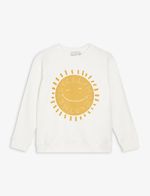 STELLA MCCARTNEY: Sunshine-print organic-cotton sweatshirt 4-12 years