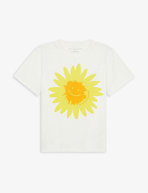 STELLA MCCARTNEY: Flower-print organic-cotton T-shirt 4-14 years