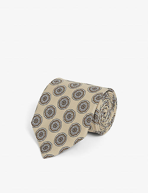 ETON: Graphic-print silk tie