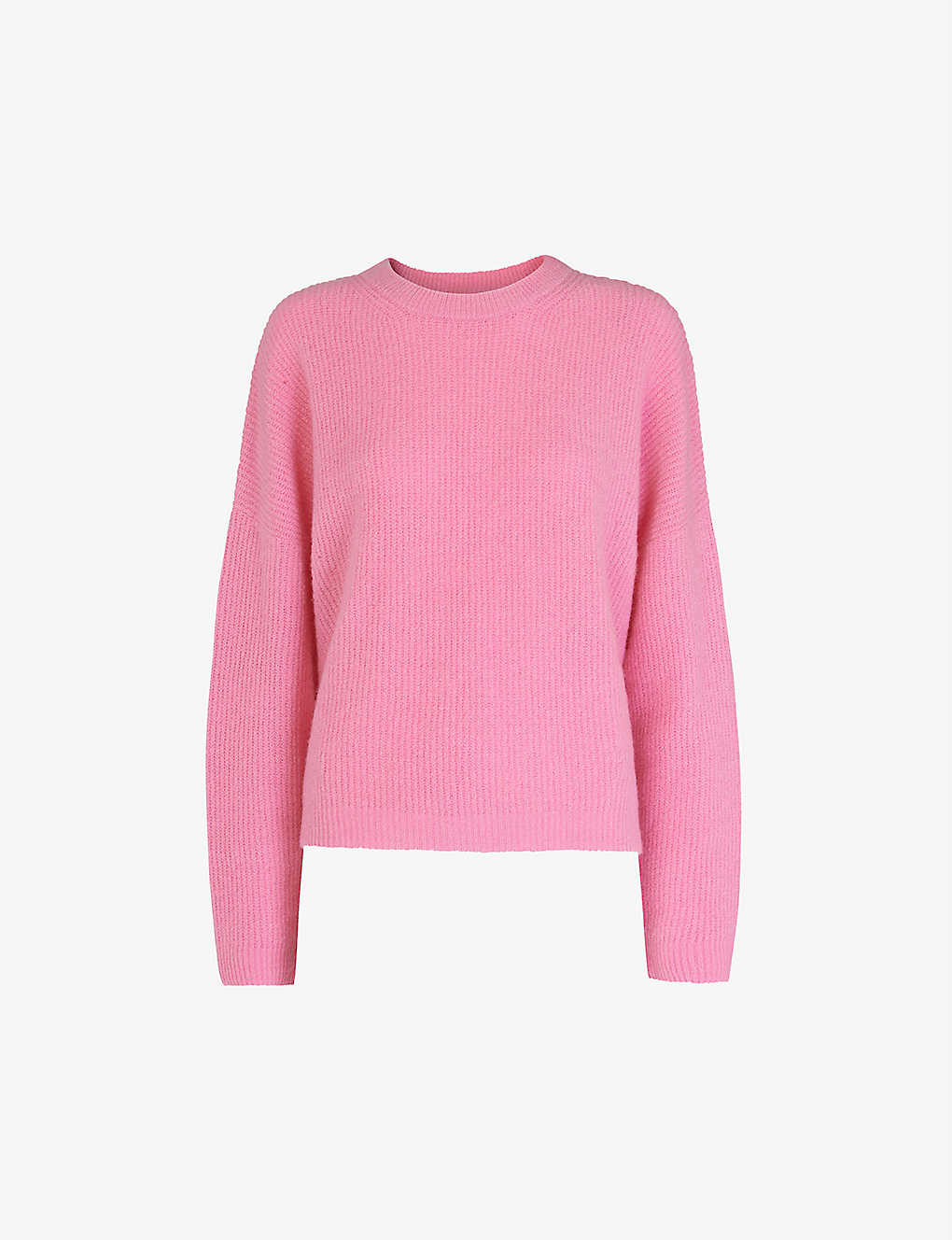 Whistles Womens Pink Ribbed Knitted Jumper S