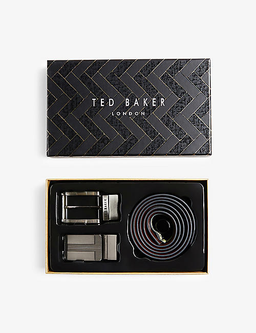 TED BAKER: Monot leather belt in a box