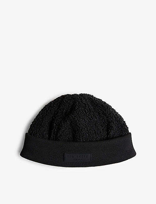 TED BAKER: Farin logo-plaque knitted docker hat