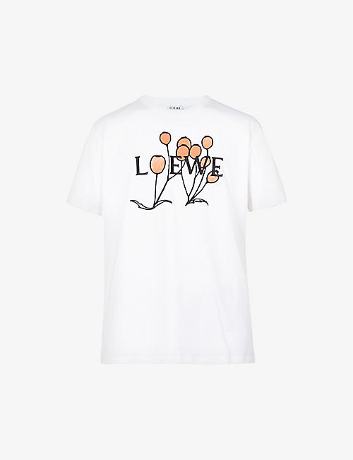 LOEWE: Herbarium logo-print cotton-jersey T-shirt