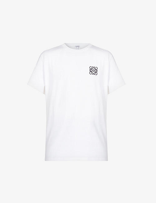 LOEWE: Anagram-embroidered relaxed-fit cotton-jersey T-shirt