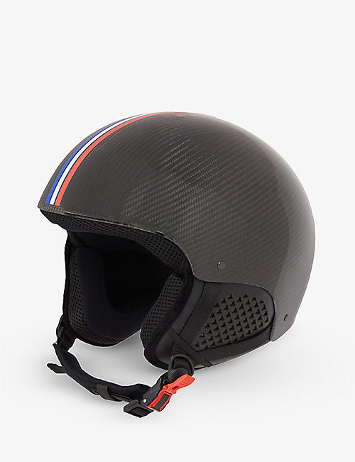 DENERIAZ SKI: Torino striped carbon ski helmet