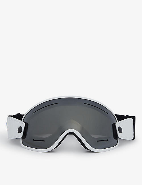 DENERIAZ SKI: Saslong rimless leather ski goggles