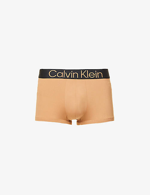 CALVIN KLEIN: Logo-branded low-rise recycled-polyester trunks