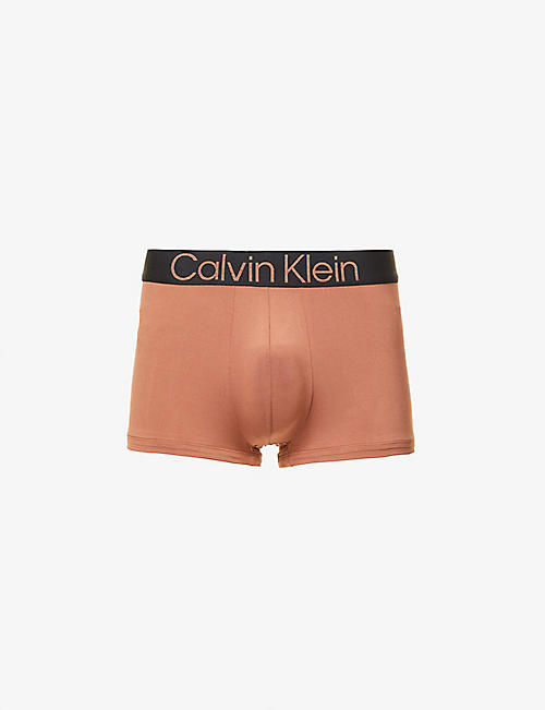 CALVIN KLEIN: Logo-waistband low-rise stretch-woven briefs