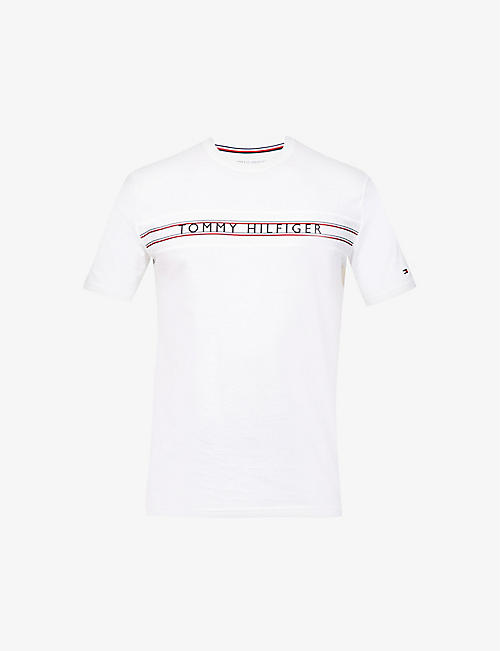 TOMMY HILFIGER: Logo-print regular-fit cotton T-shirt