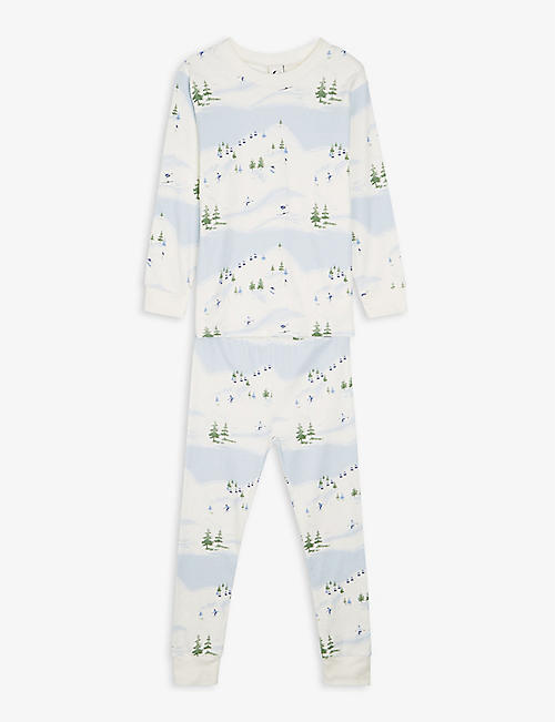 SLEEPY DOE: Classic ski-print cotton pyjama set 1-13 years
