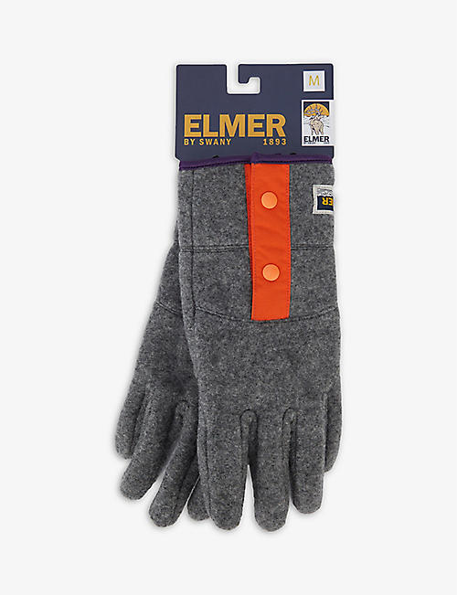 ELMER: Press-stud recycled wool-blend gloves