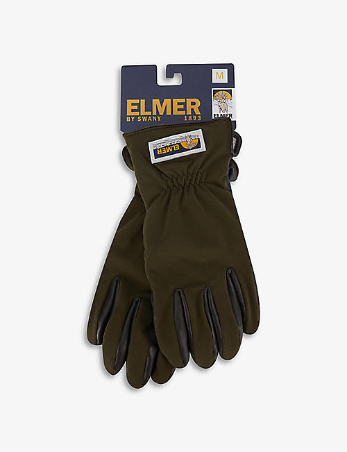 ELMER: Brand-patch touch-screen leather gloves